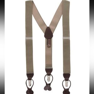 TRAFALGAR Classic Solid Color 38mm Convertible Braces Suspenders